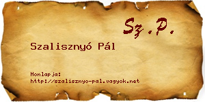 Szalisznyó Pál névjegykártya