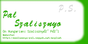 pal szalisznyo business card